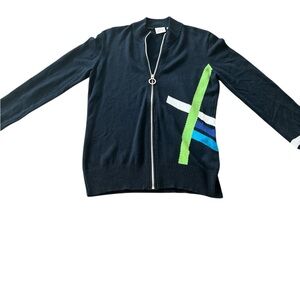 Tail Tech Activewear Full Zip Sweater Size S Navy